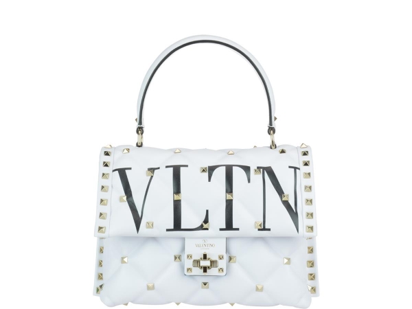 Valentino VLTN 塗鴉小牛皮 Candystud 包   白色 