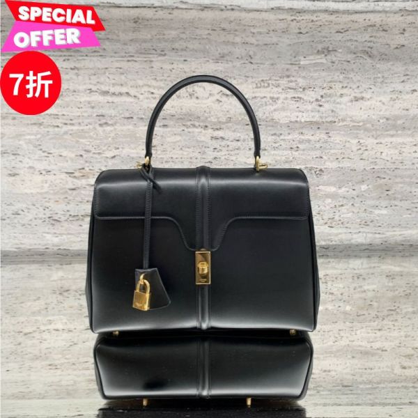 Celine 緞面小牛皮中型16包    黑色 #Celine #Celine16 #經典手袋 #小牛皮手袋 #精品推薦 #巴黎精品 #HediSlimane設計 #限時優惠