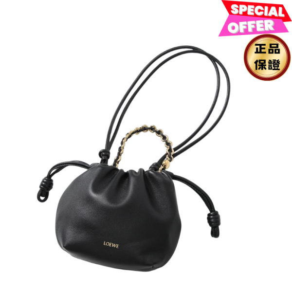 Loewe 柔軟 Nappa 小羊皮 迷你 Flamenco 包   黑色 Loewe 柔軟 Nappa 小羊皮 迷你 Flamenco 包    黑色