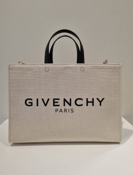 Givenchy 中款帆布手提 G-Tote 托特包    米色/附長款肩背帶 Givenchy 中款帆布手提 G-Tote 托特包   米色/附長款肩背帶