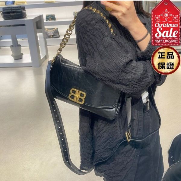 Balenciaga 748596 中款 BB Flap Soft 翻蓋雙肩帶包     黑色/金釦 Balenciaga 748596 中款 BB Flap Soft 翻蓋雙肩帶包 

黑色