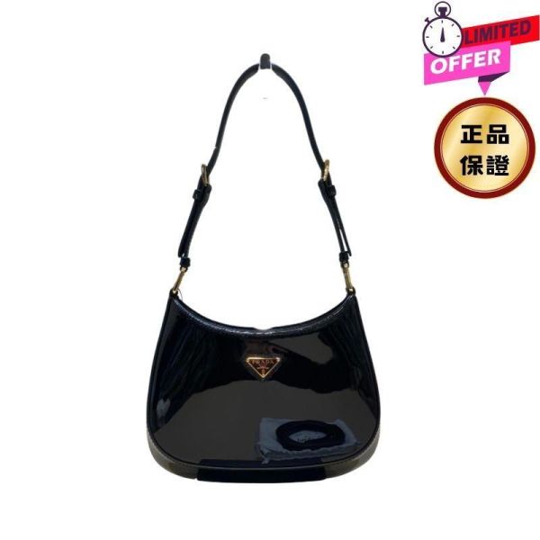 Prada 1BC169 Cleo 漆皮肩背包   黑色 Prada, Cleo, Prada Cleo, Prada 肩背包, 漆皮包, 精品包款, 精品平行輸入, 100% 真品, 專櫃真品保證, 精品折扣, 優惠精品價格, 限時優惠, 快速配送, 台灣精品代購