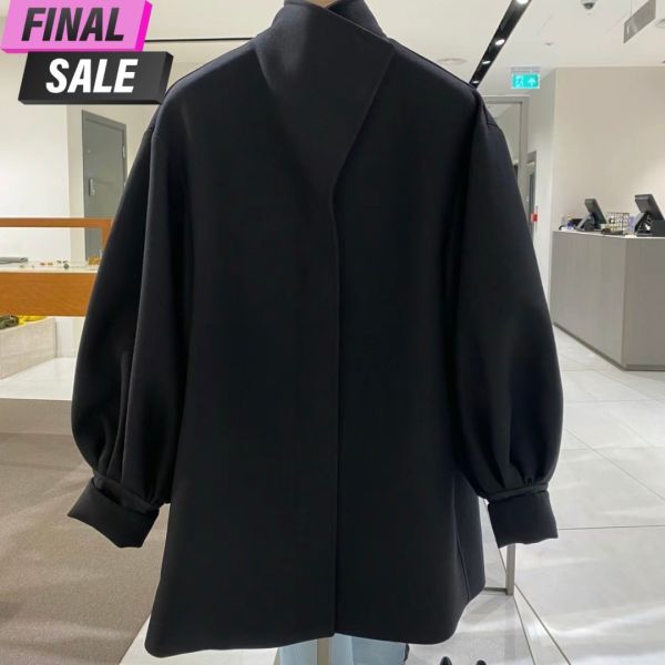 Jil Sander 女款 OS 版型燈籠袖初羊毛大衣 黑色 IT 40/42/44/48 Jil Sander 女款 OS 版型燈籠袖初羊毛大衣
黑色