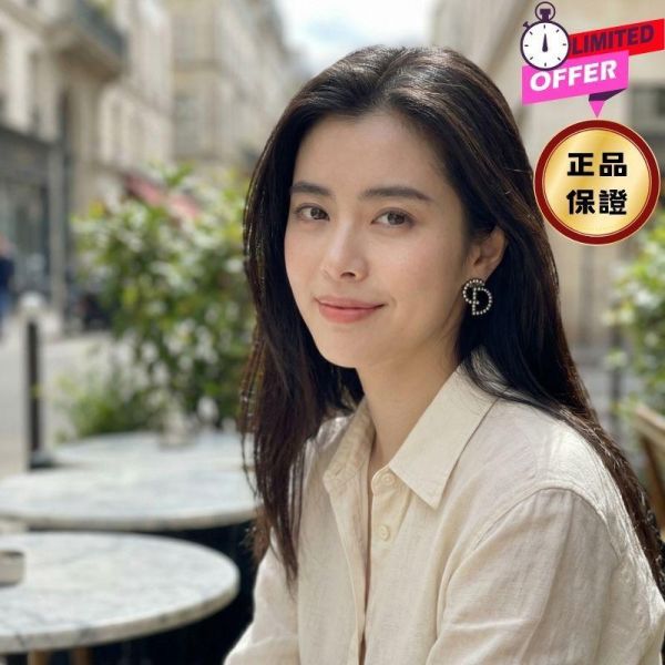 Dior CD 錯位古銀色耳環 Dior CD 錯位古銀色耳環