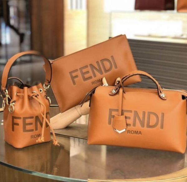 Fendi  8BS010 迷你 Mon Tresor 小牛皮水桶包   棕色 Fendi  8BS010 迷你 Mon Tresor 小牛皮水桶包   棕色