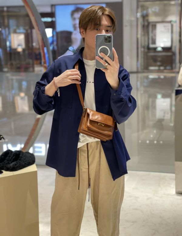 Marni 迷你Trunk Soft 風琴包     棕色. 