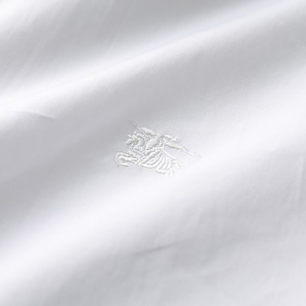 Burberry 男款 80714651 彈力棉質長袖襯衫 /上衣  S/M/L/XL/XXL/XXXL  白色 