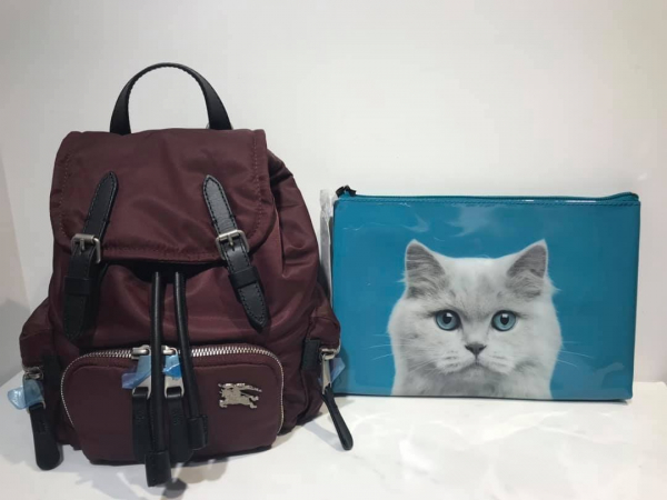 Catseye London PVC 防水大款蒂芬妮藍色大眼貓 萬用/化妝/手拿包 