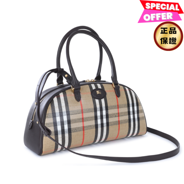 Burberry 81123431 Highlands 保齡球包 沙色 (韓星車靜元同款) Burberry, Highlands, 保龄球包, 沙色, 義大利製造,  Emma Watson, 棉質亞麻, 騎士印章, 戶外風