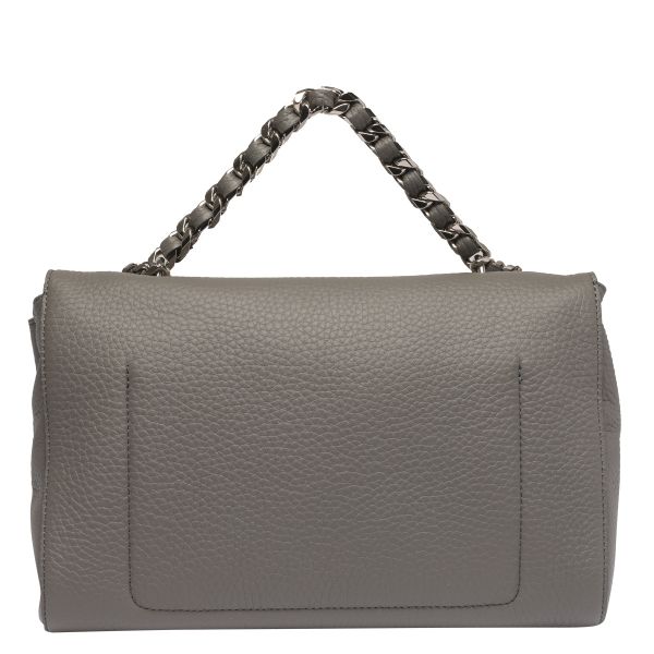 Mulberry HH6634 軟厚粒紋小牛皮手提肩背Lily 包   炭灰色 