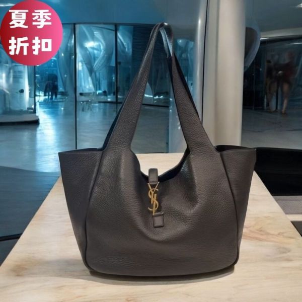 Saint Laurent 763435 YSL LE 5 A 7 Bea 柔軟鹿皮包    麝香棕色﻿ LE 5 À 7 手提袋, Bea 系列, 柔軟鹿皮包, 輕麝香色包, 義大利手工包, 時尚手提包, 實用設計