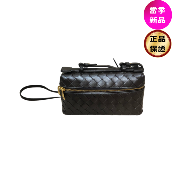 Bottega Veneta 789709 Intrecciato Vanity Case 編織盒子包  黑色 Bottega Veneta, Intrecciato Leather Vanity Case, 黑色, 義大利製造, 編織皮革, 金色五金, 實用設計, 時尚單品, 多功能手袋