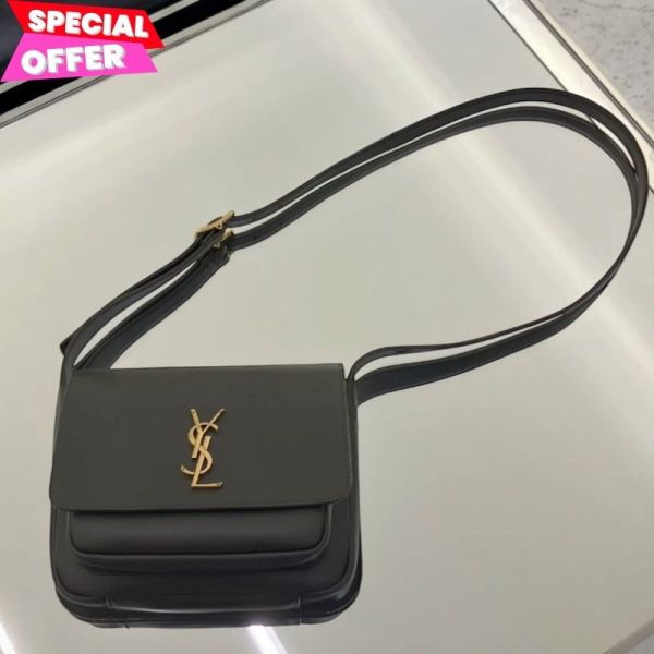Saint Laurent 718556 Niki Besace 包  黑色 Niki Besace 手袋, 細粒面皮革包, 復古肩背包, 義大利手工包, 時尚皮革包, 可調節肩帶, 優雅設計