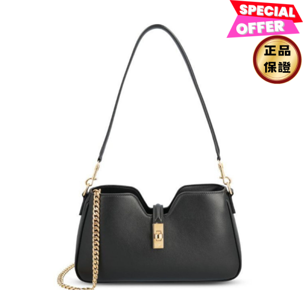 Celine 122073 Camille 16 SOFT 牛皮肩揹包 黑色(附金鍊及皮革肩背帶) CELINE, CAMILLE, 16 SOFT, 牛皮肩揹袋, 義大利製造