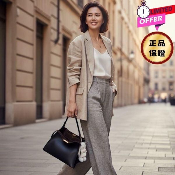 Fendi 8BN353 中款小牛皮 Peekaboo Soft 包  鴿灰色 FENDI Way,中型手袋,黑色小牛皮,牛角鎖包款,義大利製造