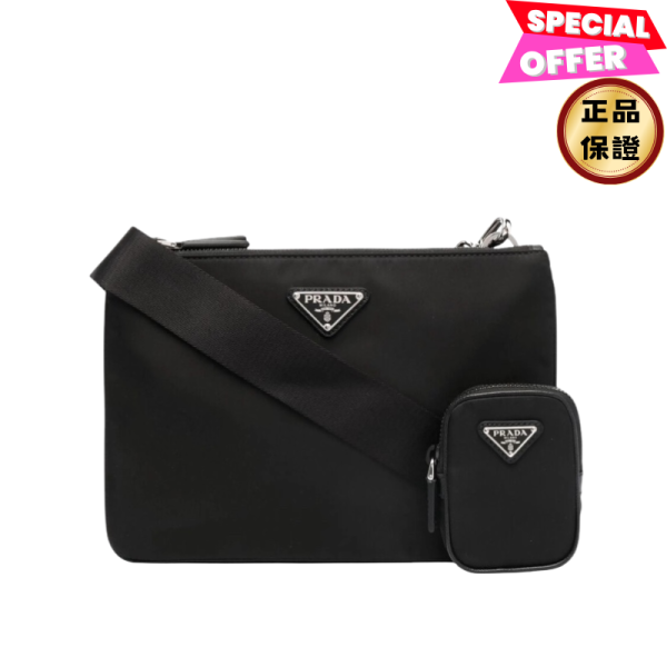 Prada 2VH120 大款再生尼龍雙層斜背包  附萬用袋掛飾    黑色 Prada、Re-nylon、Prada包包價格、Prada包專櫃、Prada包款評價、Prada包包尺寸、Prada專櫃位置、Prada真品鑑定、尼龍包、斜背包、環保包、精品包款、精品包推薦、斜背包推薦、實用包款推薦、精品包評價、精品包價格、平行輸入、精品平行輸入、100%真品、專櫃真品保證、精品折扣、優惠精品價格、限時優惠、快速配送、台灣精品代購、精品包包哪裡買、精品包專櫃價格