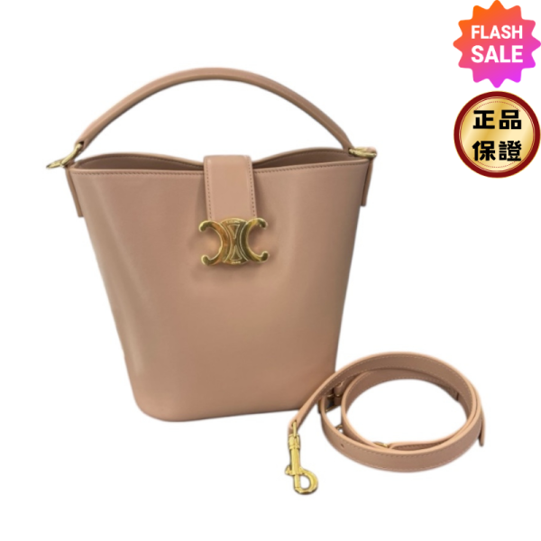 Celine 119173 小款 Louise 光滑牛皮水桶包  粉色 Celine、Louise、手提包、牛皮包、精品包包、平行輸入、精品平行輸入、100%真品、專櫃真品保證、精品折扣、優惠精品價格、限時優惠、快速配送、台灣精品代購