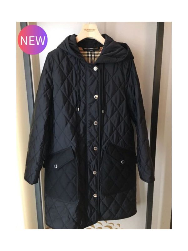 Burberry 80726701 女款溫控絎縫尼龍大衣  黑色  XS/S/M Burberry 80726701 女款溫控絎縫尼龍大衣