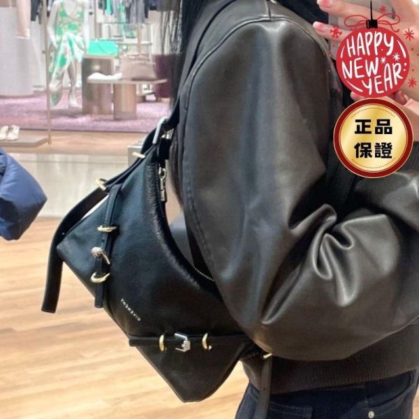 Givenchy 壓紋小牛皮迷你 Voyou 包    黑色 Givenchy 女士包,黑色肩背包,小牛皮包,迷你手提包,義大利製造