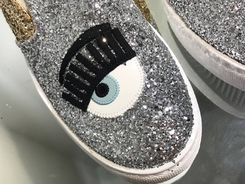 Chiara Ferragni  CF870 金銀配色眨眼厚底樂福鞋  EU 35/36/37/38 