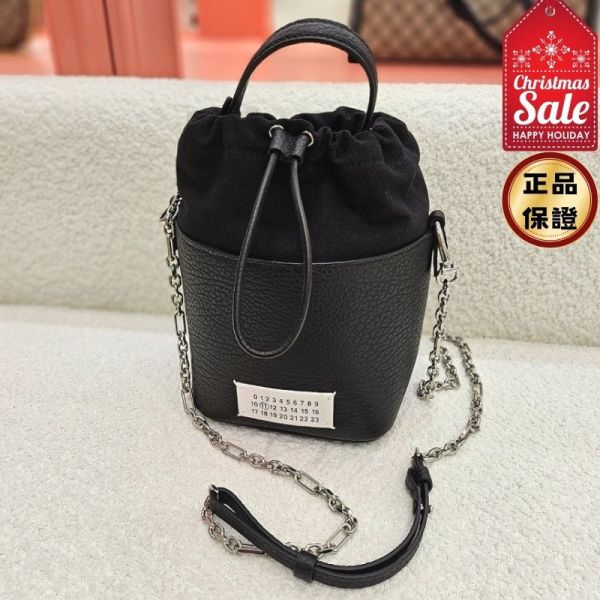 Maison Margiela 5 AC Bucket 小牛皮水桶包  黑色 Maison margiela, 5AC, 小款包, 小牛皮, 黑色, 義大利