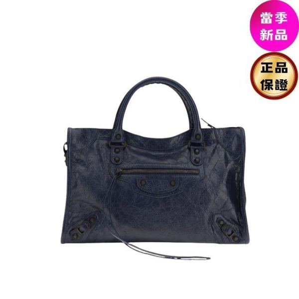 Balenciaga 823058 Le City 小羊皮中款機車包  黑色銅釦 Balenciaga 手袋, 中款小羊皮包, 黑色, 小羊皮編織包, 義大利手工, 低調奢華, 摩托風, 夏日時尚