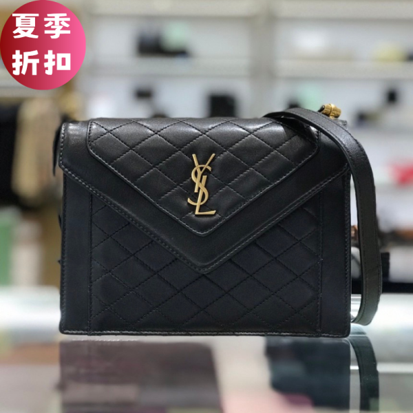 Saint Lauent 685574 YSL 絎縫小羊皮迷你 黑色Gaby 包 Saint Laurent迷你包, YSL Gaby包, 小羊皮迷你包, 黑色迷你包推薦, 絎縫包包, 高端奢華手拿包, 可調肩帶包包, 名牌包, 斜挎包搭配, 時尚手提包。
