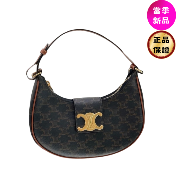 Celine 114492 老花凱旋門 Ava 彎月包 Celine, 114492, Triomphe 凱旋門 老花 Ava 彎月包, 義大利製造, Triomphe帆布, 小牛皮, 時尚單品