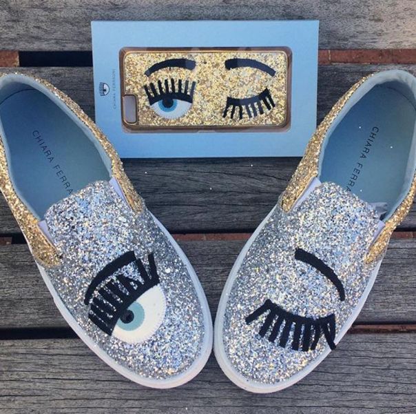 Chiara Ferragni  CF870 金銀配色眨眼厚底樂福鞋  EU 35/36/37/38 