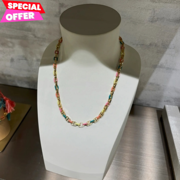 Dior Petit CD Dioriviera多彩金色項鍊 Christian Dior 項鍊, Petit CD 設計, 戈爾德多色, 羅馬金屬, 2025春夏