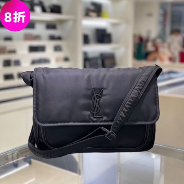 Saint Laurent 757146 YSL 款 Niki 尼龍郵差包 黑色 Saint Laurent, YSL Niki, Niki 郵差包, YSL 尼龍包, 環保尼龍包, 都會通勤包, 精品平行輸入, 100% 真品, 專櫃真品保證, 精品折扣, 優惠精品價格, 限時優惠, 快速配送, 台灣精品代購
