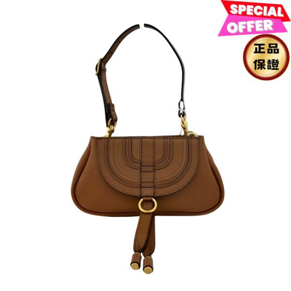 Chloe  閃亮粒面小牛皮小款 Marcie 肩背包  焦糖色 Chloe, Marcie肩背包, 閃亮粒面小牛皮, 焦糖色, 義大利製造, 時尚單品