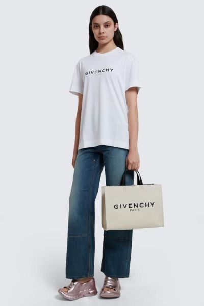 Givenchy 女款 Reverse 棉質短袖 T-shirt/上衣    白色    S/M/L Givenchy 女款 Reverse 棉質短袖 T-shirt/上衣    白色    S/M/L