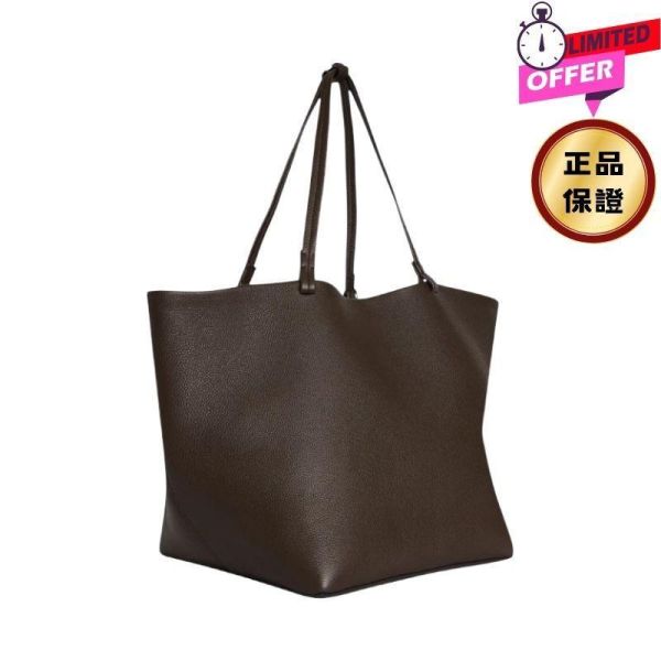The Row  W1201 XL Park Tote 粒面小牛皮托特包  深棕色 The Row,XL Park Tote,深棕色托特包,小牛皮托特包,義大利製造