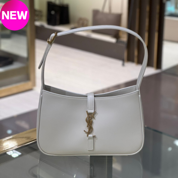 Saint Lauent 657228 YSL LE5A7 光滑皮革流浪包    復古白色 