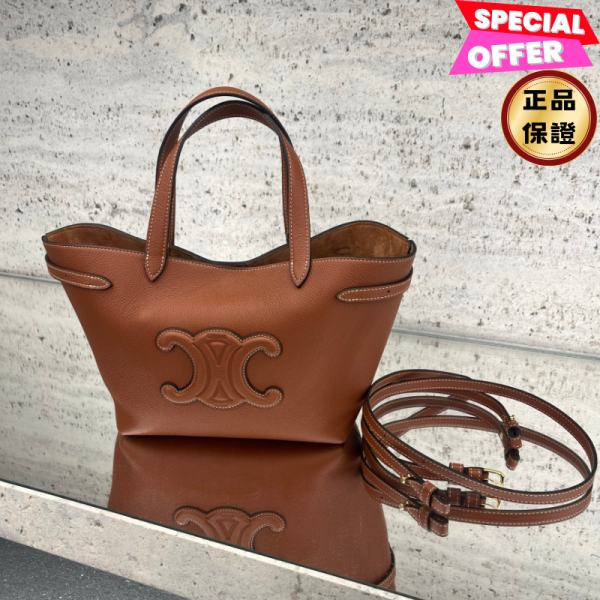 Celine 121743 Mini Cabas Anais Cui 粒面皮革托特包  焦糖黃褐色﻿ Mini Cabas Anais, Cuir Triomphe, 粒面小牛皮, Modern Taupe, 義大利製造, 時尚單品