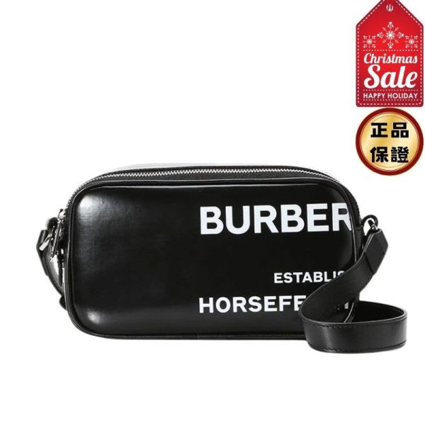 Burberry 80223391 Horseferry 迷你相機包  防水塗層帆布設計 Burberry Horseferry 相機包, 迷你防水塗層包, 小牛皮飾邊相機包, Burberry經典印花包, 高端相機包設計