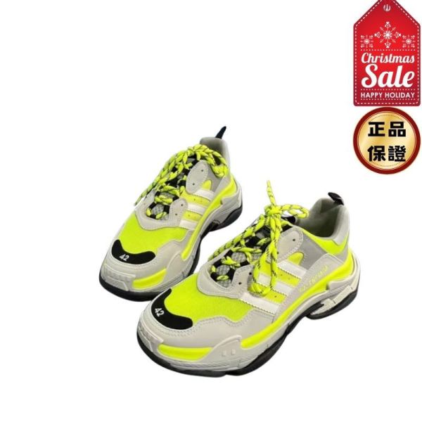 Adidas X Balenciaga 712821 Triple S 男款條紋經典運動鞋    綠/灰    EU 39/40/41/42/44/45/46 Adidas X Balenciaga 712821 Triple S 男款條紋經典運動鞋    綠/灰