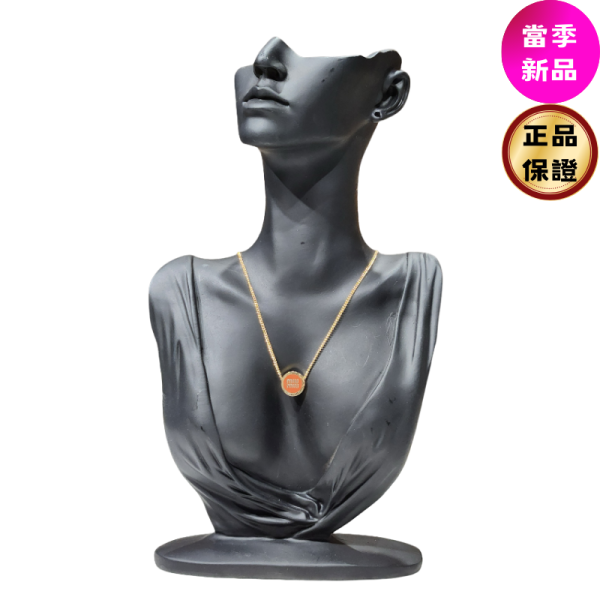 Miu Miu 5IC096 金屬黃銅項鍊  紅色﻿ Miu Miu, 金屬項鏈, 黃銅, 義大利製造, 時尚單品