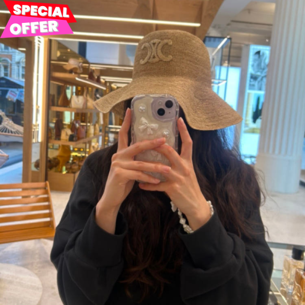 Celine Triomphe 凱旋門草編帽    L/59公分 Gucci GG帆布漁夫帽,雙G元素漁夫帽,Gucci經典帽款,Gucci雙G飾邊帽