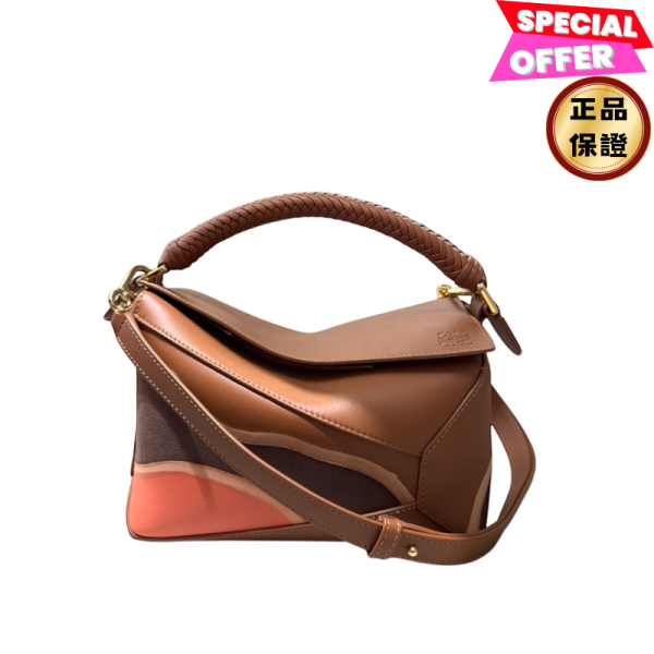 Loewe小型納帕小牛皮 限量款Puzzle Edge包 LOEWE, Puzzle Edge Landscape, 納帕小牛皮, 幾何拼接, 西班牙製造, LOEWE 包款