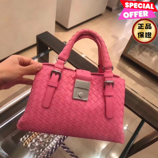 Bottega Veneta 576337 迷你 Roma 銀釦包  粉色 Bottega Veneta, 576337, 迷你 Roma, 2用包, 小牛皮, 義大利製造, 時尚單品