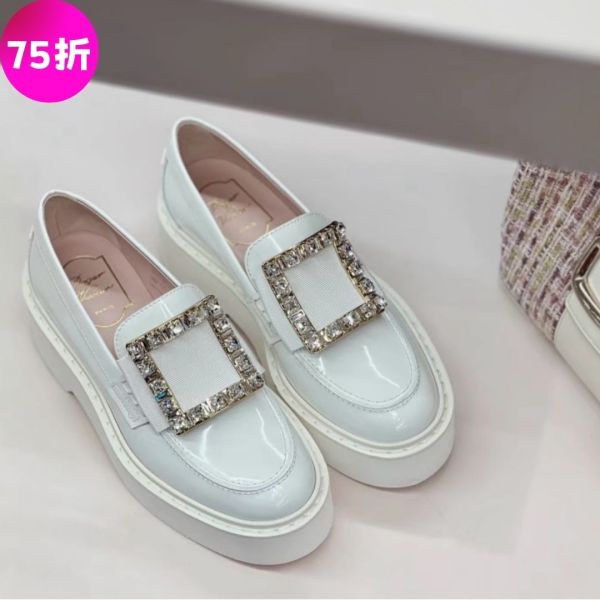 Roger Vivier 女款 Viv Rangers 鑽釦厚底樂福鞋  增高5公分 白色  IT 35/35.5/36/36.5/37/38 Roger Vivier、Viv' Rangers、RV鞋款價格、RV鞋子專櫃、RV鞋款評價、RV鞋子尺寸、RV專櫃位置、RV真品鑑定、樂福鞋、厚底鞋、水鑽鞋、精品鞋款、精品鞋子推薦、樂福鞋推薦、實用鞋款推薦、精品鞋款評價、鞋款價格、平行輸入、精品平行輸入、100%真品、專櫃真品保證、精品折扣、優惠精品價格、限時優惠、快速配送、台灣精品代購、精品鞋款哪裡買、精品鞋子專櫃價格