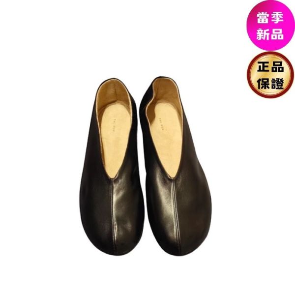 The Row 女款 Stella Slipper 羊皮平底便鞋 黑色 EU36/37/37.5/38/39/40 The Row, Stella, Slipper, 羊皮, 黑色, 義大利製, 平底鞋, 奢華休閒