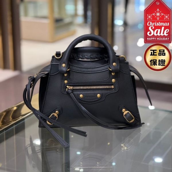 Balenciaga 638524 小牛皮 Neo City 機車包 XS     金釦黑色 Balenciaga Neo City XS,Balenciaga機車包XS,小牛皮金釦包,Balenciaga斜背包,黑色精品小包,義大利精品肩背包,精品平行輸入,100%真品,限時精品優惠