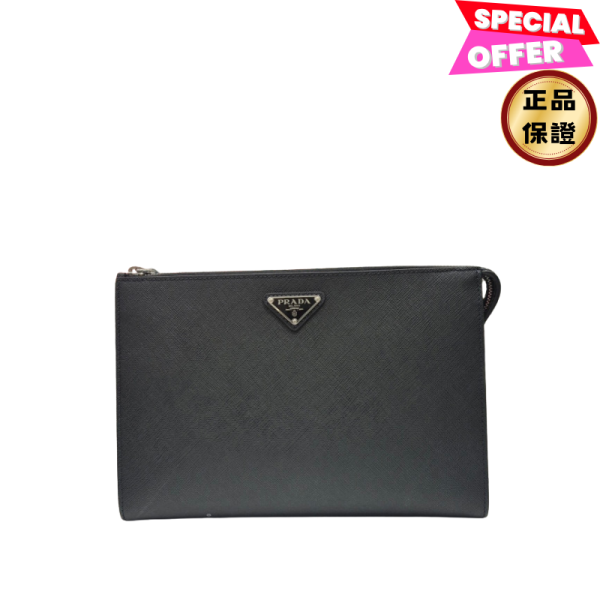 Prada 2VF030 Saffiano leather手拿包 黑色 Loewe盥洗包, Puzzle Fold包, 亮面小牛皮包, 幾何線條設計, 黑色小型包, Loewe旅行包, 西班牙製時尚包, 旅行必備精品, 都市高端盥洗包