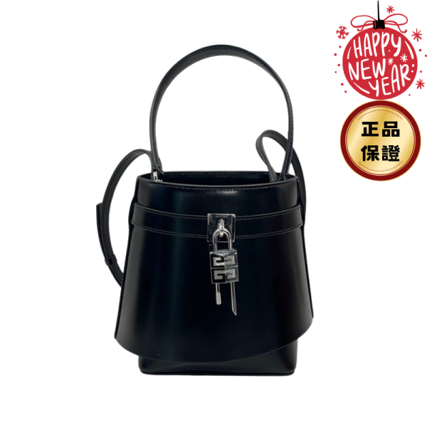 Givenchy Shark Lock 水桶包  黑色/付長肩帶 Givenchy Shark Lock,水桶包,黑色小牛皮包,肩背斜挎,義大利製造