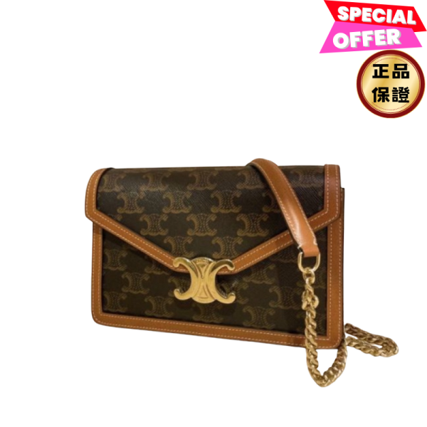Celine 10L462 Triomphe 老花凱旋門 WOC 飾鍊銀包 Celine, 10L462, 老花 Triomphe 凱旋門WOC, 飾鍊銀包, 義大利製造, Triomphe帆布, 時尚單品