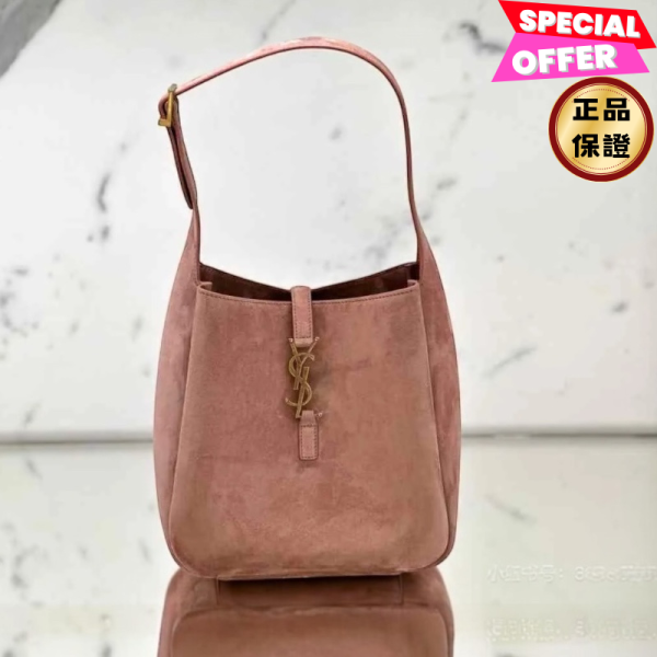 Saint Laurent 713938 YSL LE 5 A 7小型柔軟麂皮包    玫瑰色 LE 5 À 7 肩背包, 經典小型包, 麂皮飾片包, BARELY PINK 包, 義大利手工包, 時尚手袋, 優雅設計