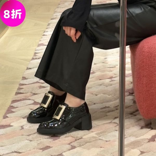 Roger Vivier 女款 Viv Rangers 方扣漆皮粗跟樂福鞋  增高6公分 黑色  IT 35/35.5/36/36.5/37/37.5/38/38.5/39 Roger Vivier、Viv' Rangers、RV鞋款價格、RV鞋子專櫃、RV鞋款評價、RV鞋子尺寸、RV專櫃位置、RV真品鑑定、樂福鞋、漆皮鞋、粗跟鞋、精品鞋款、精品鞋子推薦、樂福鞋推薦、實用鞋款推薦、精品鞋款評價、鞋款價格、平行輸入、精品平行輸入、100%真品、專櫃真品保證、精品折扣、優惠精品價格、限時優惠、快速配送、台灣精品代購、精品鞋款哪裡買、精品鞋子專櫃價格